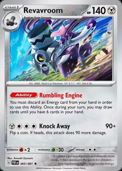 Revavroom 65/91 Paldean Fates Pokemon card
