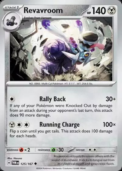 Revavroom 125/167 Twilight Masquerade Pokemon card