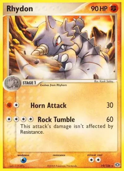Rhydon 19/106 Emerald Pokemon card