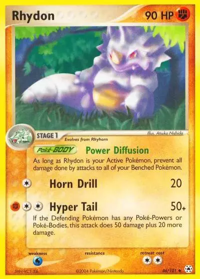 Rhydon 46/101 Hidden Legends Pokemon card