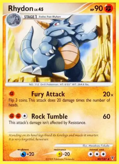 Rhydon 80/147 Supreme Victors Pokemon card
