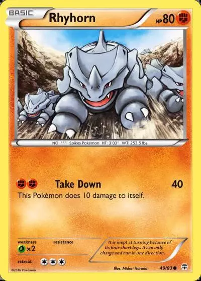 Rhyhorn 49/83 Generations Pokemon card