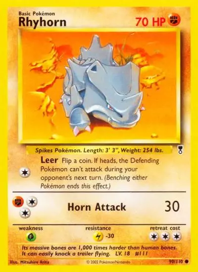 Rhyhorn 90/110 Legendary Collection Pokemon card