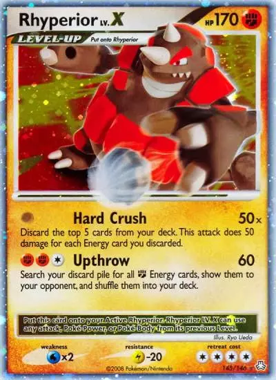 Rhyperior LV.X 145/146 Legends Awakened Pokemon card