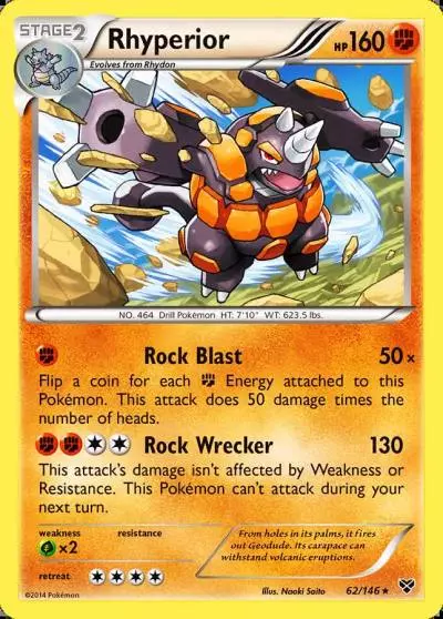 Rhyperior 62/146 XY Pokemon card
