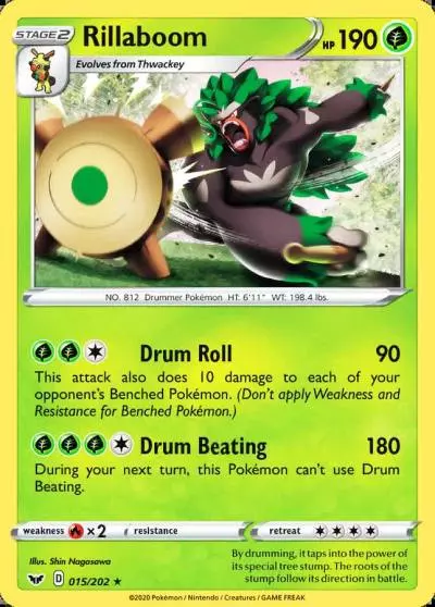 Rillaboom 15/202 Sword & Shield Pokemon card