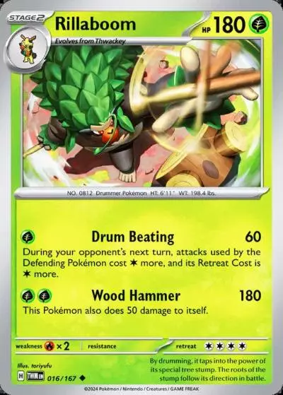 Rillaboom 16/167 Twilight Masquerade Pokemon card