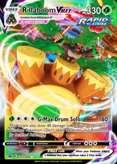 Rillaboom VMAX 23/264 Fusion Strike Pokemon card