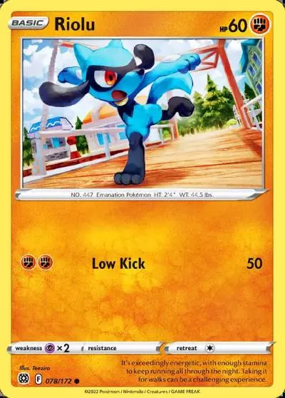 Riolu 78/172 Brilliant Stars Pokemon card