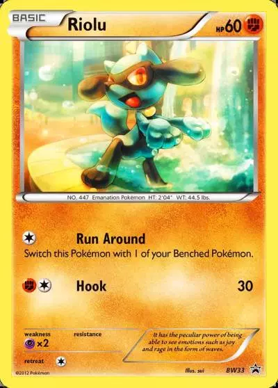 Riolu BW33/101 BW Black Star Promos Pokemon card