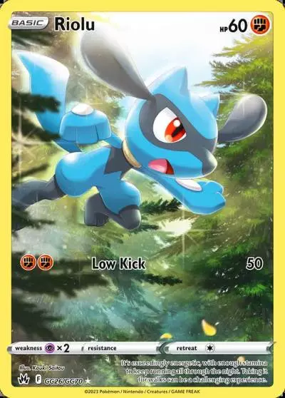 Riolu GG26/70 Crown Zenith Galarian Gallery Pokemon card