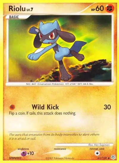 Riolu 61/130 Diamond & Pearl Pokemon card