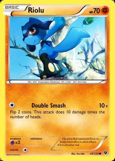 Riolu 45/124 Fates Collide Pokemon card