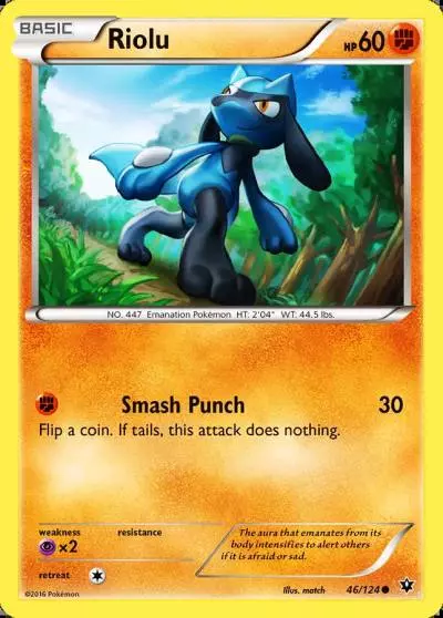 Riolu 46/124 Fates Collide Pokemon card