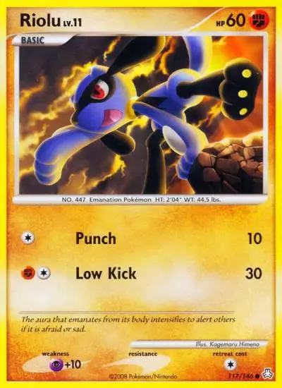 Riolu 117/146 Legends Awakened Pokemon card