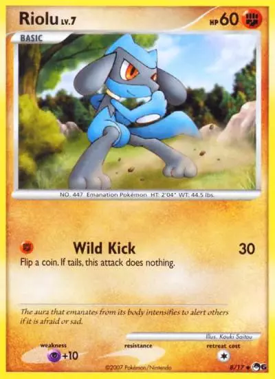 Riolu 8/17 POP Series 6 Pokemon card
