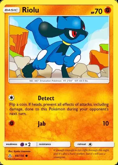 Riolu 66/156 Ultra Prism Pokemon card