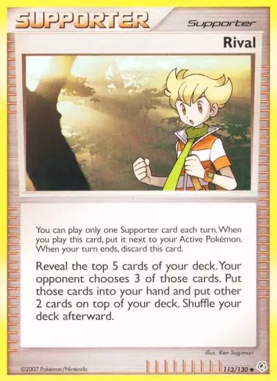 Rival 113/130 Diamond & Pearl Pokemon card