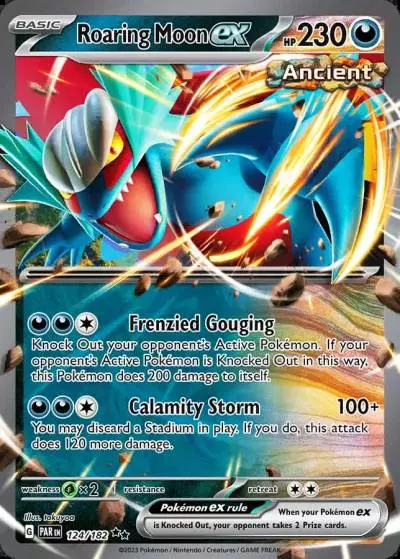 Roaring Moon ex 124/182 Paradox Rift Pokemon card