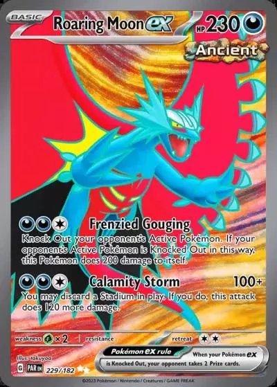 Roaring Moon ex 229/182 Paradox Rift Pokemon card