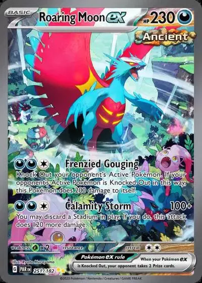 Roaring Moon ex 251/182 Paradox Rift Pokemon card