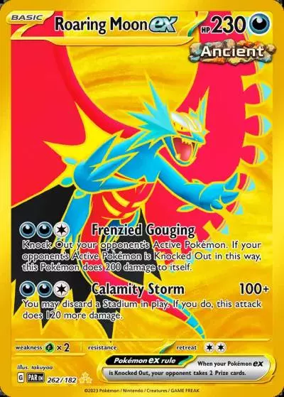Roaring Moon ex 262/182 Paradox Rift Pokemon card