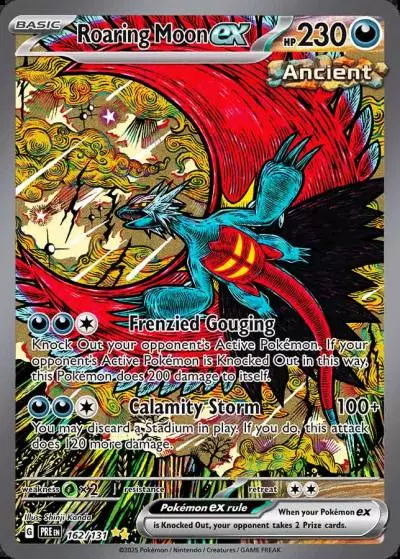Roaring Moon ex 162/131 Prismatic Evolutions Pokemon card