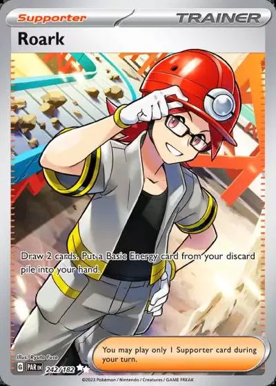 Roark 242/182 Paradox Rift Pokemon card