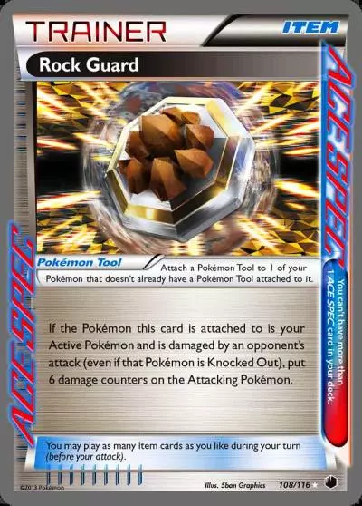 Rock Guard 108/116 Plasma Freeze Pokemon card