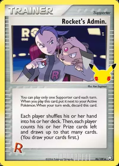 Rocket's Admin. 86/25 Celebrations: Classic Collection Pokemon card