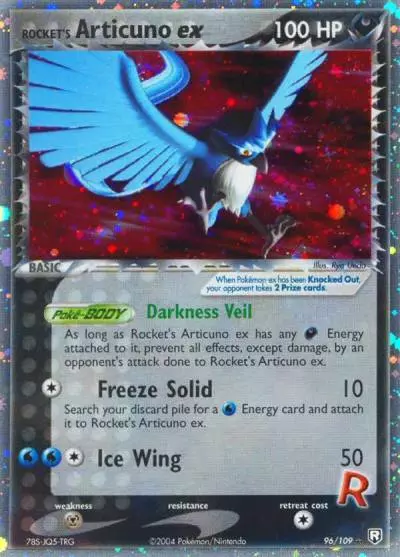 Rocket's Articuno ex 96/109 Team Rocket Returns Pokemon card