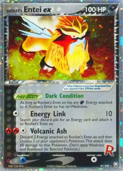 Rocket's Entei ex 97/109 Team Rocket Returns Pokemon card