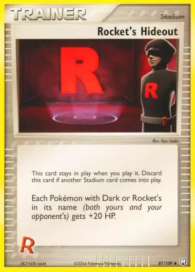 Rocket's Hideout 87/109 Team Rocket Returns Pokemon card