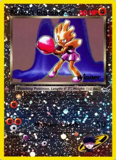 Rocket's Hitmonchan 9/9 Best of Game Pokemon card