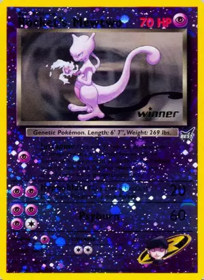 Rocket's Mewtwo 8/9 Best of Game Pokemon card