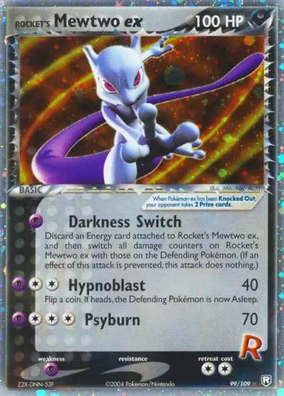Rocket's Mewtwo ex 99/109 Team Rocket Returns Pokemon card