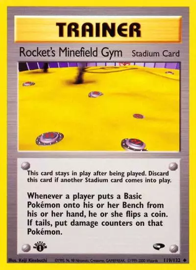 Rocket's Minefield Gym 119/132 Gym Challenge Pokemon card