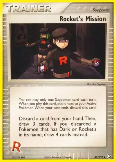 Rocket's Mission 88/109 Team Rocket Returns Pokemon card
