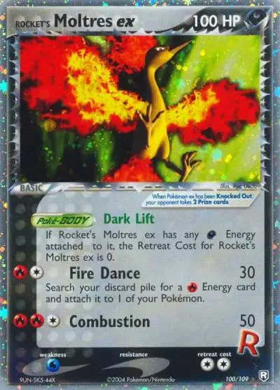 Rocket's Moltres ex 100/109 Team Rocket Returns Pokemon card