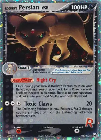 Rocket's Persian ex 116/115 Unseen Forces Pokemon card