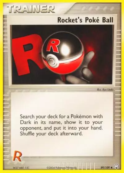 Rocket's Poké Ball 89/109 Team Rocket Returns Pokemon card