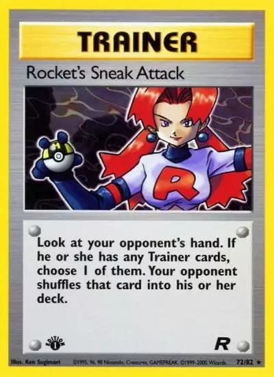 Rocket's Sneak Attack 72/82 Team Rocket Pokemon card