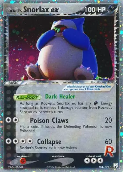 Rocket's Snorlax ex 104/109 Team Rocket Returns Pokemon card