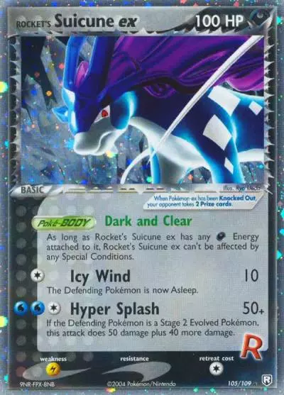 Rocket's Suicune ex 105/109 Team Rocket Returns Pokemon card