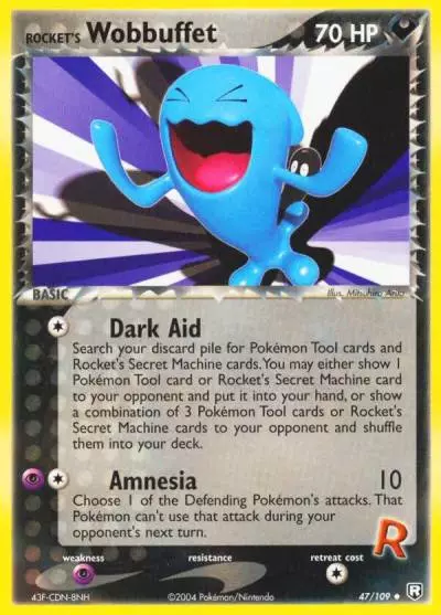 Rocket's Wobbuffet 47/109 Team Rocket Returns Pokemon card