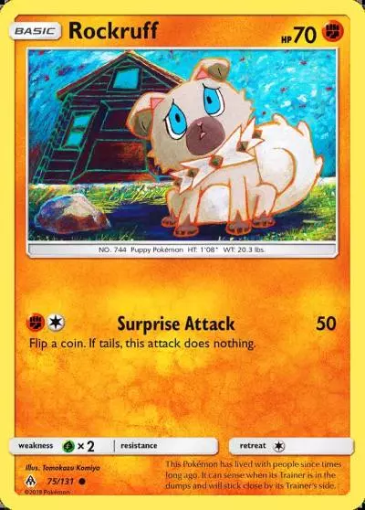 Rockruff 75/131 Forbidden Light Pokemon card