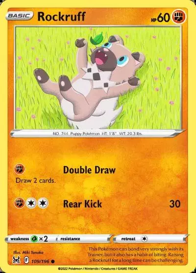 Rockruff 109/196 Lost Origin Pokemon card