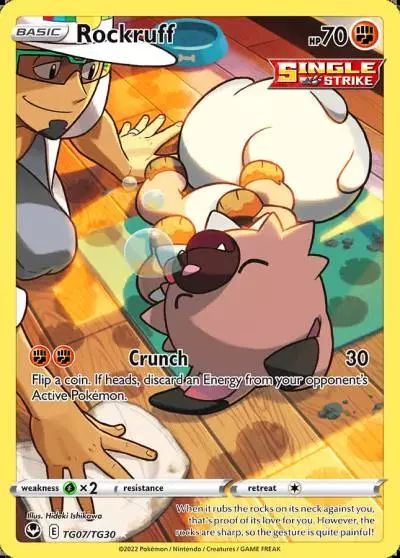 Rockruff TG07/30 Silver Tempest Trainer Gallery Pokemon card