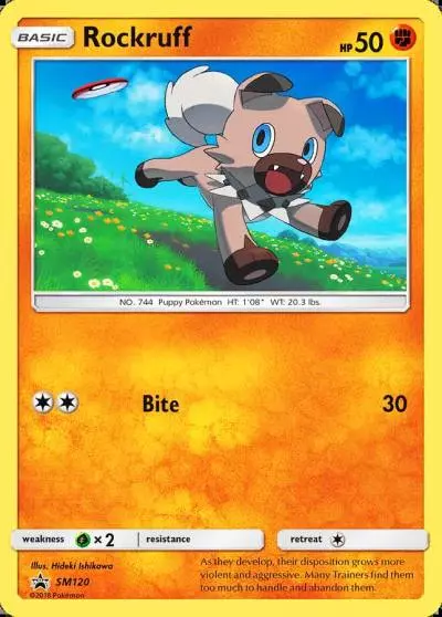 Rockruff SM120/248 SM Black Star Promos Pokemon card