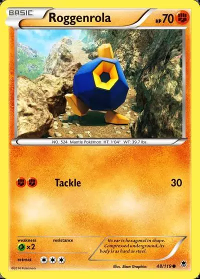 Roggenrola 48/119 Phantom Forces Pokemon card